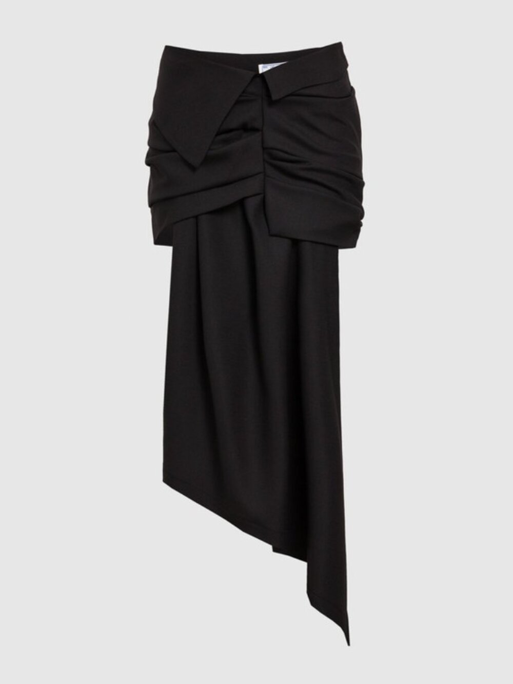 Off-White™ Bow WO Draped Mini Skirt (Color: Black/Black)